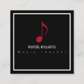 Musician's Black visitekaartje met muzieknoot (Voorkant)