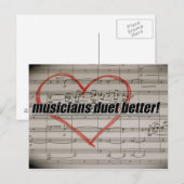 Musicians Duet Better briefkaart (Voorkant / Achterkant)