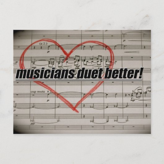 Musicians Duet Better briefkaart (Voorkant)
