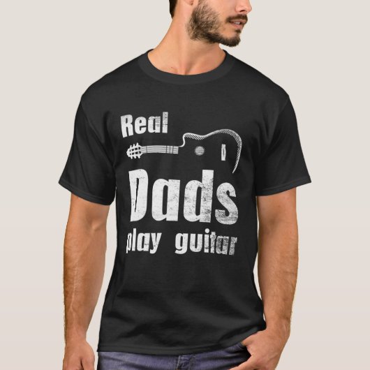 Musicians Guitarists Real Dads Play Guitar Half Gu T-shirt (Voorkant)