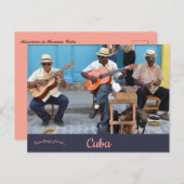 Musicians in Havana Cuba Briefkaart (Voorkant / Achterkant)