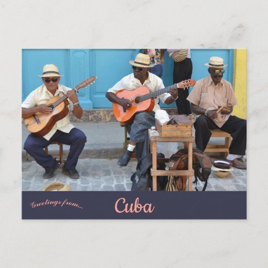 Musicians in Havana Cuba Briefkaart (Voorkant)
