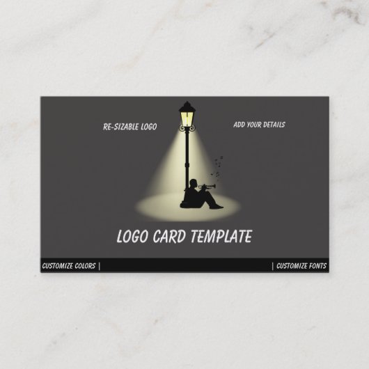 Musicians Logo afspelen Visitekaartje (Voorkant)