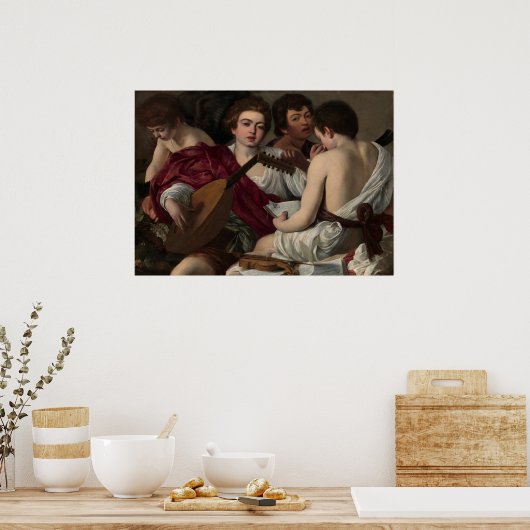 Musicians Michelangelo Merisi da Caravaggio Poster (Keuken)