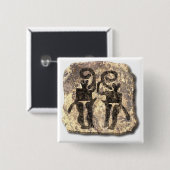 Musicians-steen Vierkante Button 5,1 Cm (Voorkant /achterkant)