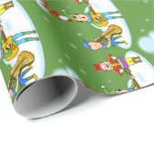 Musicien Elves kerstpapier Cadeaupapier (Rol Hoek)