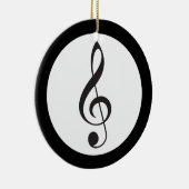 Musicien Gift Musician Treble Clef Keepomwille Keramisch Ornament (Rechts)