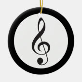 Musicien Gift Musician Treble Clef Keepomwille Keramisch Ornament (Voorkant)
