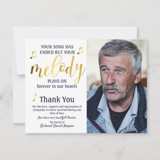 Musicien Hartelijk dank Bedankkaart (Voorkant)