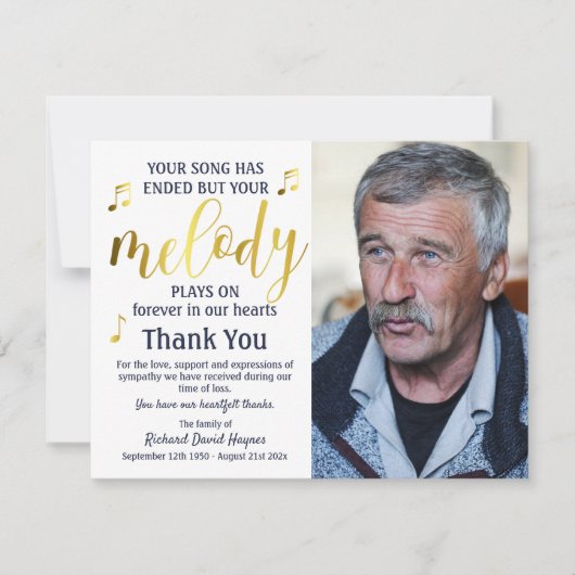 Musicien Hartelijk dank Bedankkaart (Voorkant)