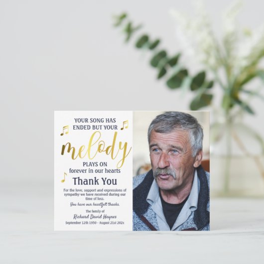 Musicien Hartelijk dank Bedankkaart (Staand voorkant)