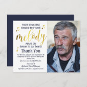 Musicien Hartelijk dank Bedankkaart (Voorkant / Achterkant)