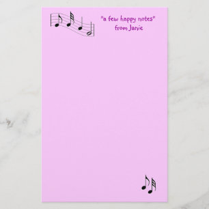 MusicNote Stationery-pas aan Briefpapier