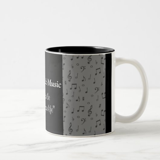 MusicNoteMug-pas elke kleur aan Tweekleurige Koffiemok (Rechts)