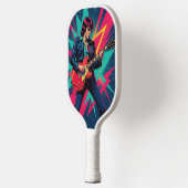 Músico de Rok con su Guitarra Pickleball Paddle (Links)