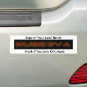 MusicRVA, Honk als u van RVA muziek houdt, steun Y Bumpersticker (Op auto)