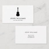 Musicus Acoustic Guitar Minimalist Modern Visitekaartje (Voorkant / Achterkant)