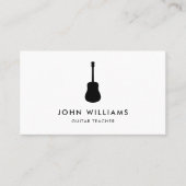 Musicus Acoustic Guitar Minimalist Modern Visitekaartje (Voorkant)