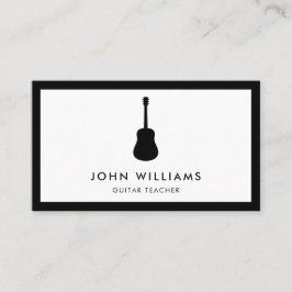 Musicus Acoustic Guitar Minimalist Modern Visitekaartje