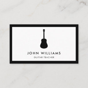 Musicus Acoustic Guitar Minimalist Modern Visitekaartje