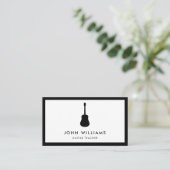 Musicus Acoustic Guitar Minimalist Modern Visitekaartje (Staand voorkant)