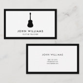 Musicus Acoustic Guitar Minimalist Modern Visitekaartje (Voorkant / Achterkant)