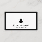 Musicus Acoustic Guitar Minimalist Modern Visitekaartje (Voorkant)