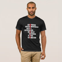 Musicus Acrostic Mannen T-Shirt (Donker)