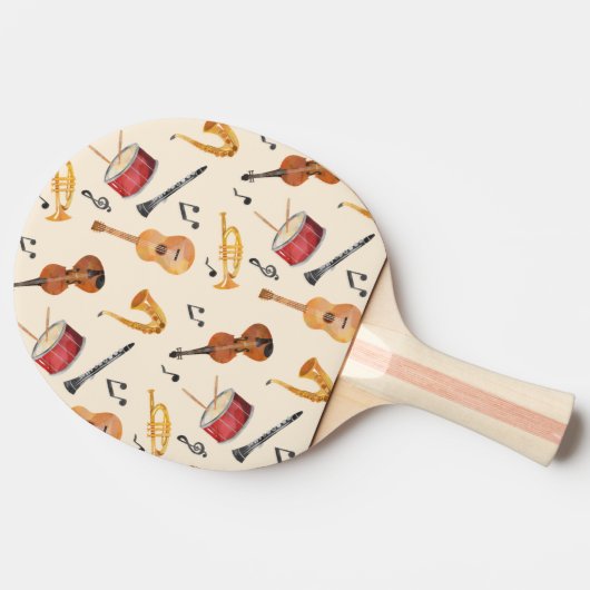 Musicus Gift Guitarist Gift Music Table Tennis Tafeltennisbatje (Zijkant)