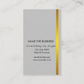 Musicus Gold Jazz Music Saxophone Instrument Visitekaartje (Achterkant)