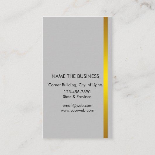 Musicus Gold Jazz Music Saxophone Instrument Visitekaartje (Achterkant)