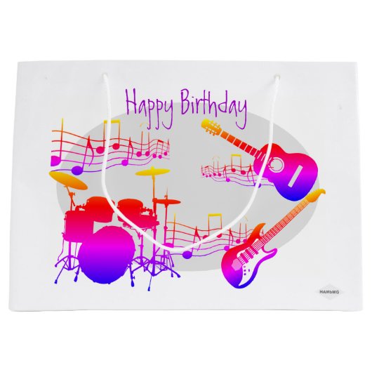 Musicus Graphic Gift Bag Design HAMbyWG Groot Cadeauzakje (Voorkant)