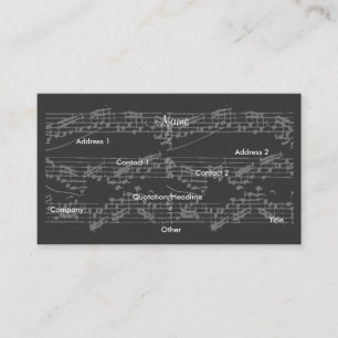 Musicus  Gray Notes Brit Guitar IV Visitekaartje