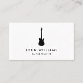 Musicus Guitar Minimalist Modern Visitekaartje (Voorkant)