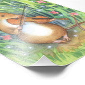 Musicus Muis Viola Schattigee illustratie Foto Afdruk (Hoek)