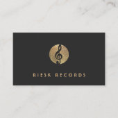 Musicus Music Note Gold Sequin Visitekaartje (Voorkant)