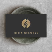 Musicus Music Note Gold Sequin Visitekaartje