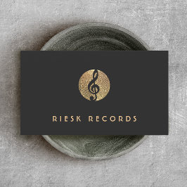 Musicus Music Note Gold Sequin Visitekaartje