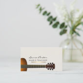 Musicus Music Teacher Guitar Instrument Gold Visitekaartje (Staand voorkant)