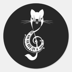 Musicus Musicus, muzikant Ronde Sticker