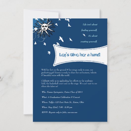 Musicus Theater Afstuderen Uitnodiging (Achterkant)