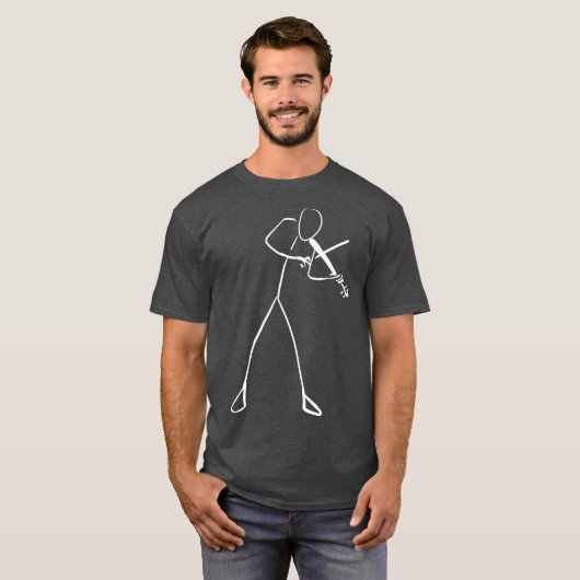 Musicus Violin Player minimalist Violin Music T-shirt (Voorkant volledig)