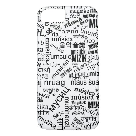 Musik in verschiedenen Sprachen Case-Mate iPhone Case (Achterkant)
