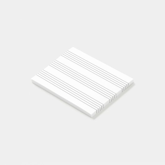 Musik Notenlinien, minimalistisch Post-it® Notes (Schuin)