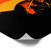 Musik oranje gele spleet poster (Hoek)