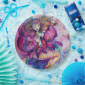 MUSIKALE ROZE CLOWN EN UIL PAPIEREN BORDJE (Feest)