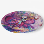 MUSIKALE ROZE CLOWN EN UIL PAPIEREN BORDJE (Gekanteld)