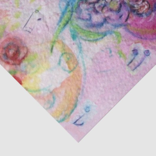 MUSIKALE ROZE CLOWN MET UIL TISSUEPAPIER (Detail)