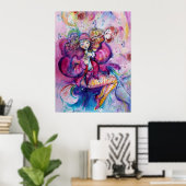 MUSIKALE ROZE CLOWN POSTER (Thuiskantoor)