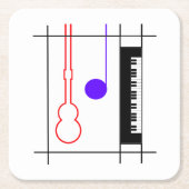 Musikinstrument Kartonnen Onderzetters (Voorkant)